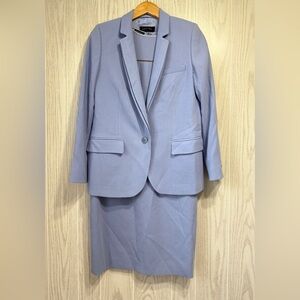 Escada Blue Iris Dress & Blazer Suit Set Women’s EU 38